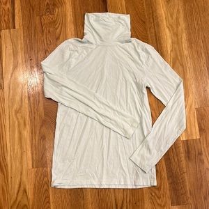 J Crew Tissue Turtleneck Tee Shirt Size Medium Seafoam